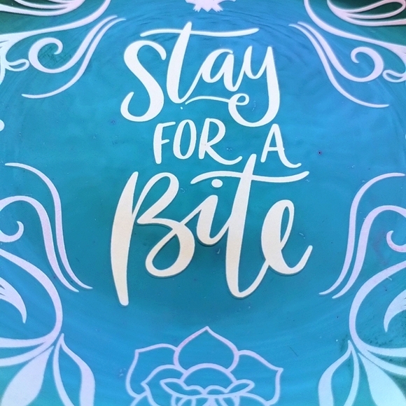 Stay For A Bite Iridescent Tidbit Plate Bat Set Of 4 Bewitched - Picture 14 of 15